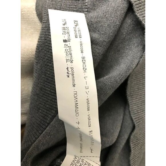 Zara Gray Long-sleeve Turtleneck Knit Top Size Medium NWT - Picture 7 of 8